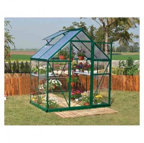 Canopia - Serre de jardin en polycarbonate Hybrid  2,33 m², Couleur Vert, Ancrage au sol Non - Image 2