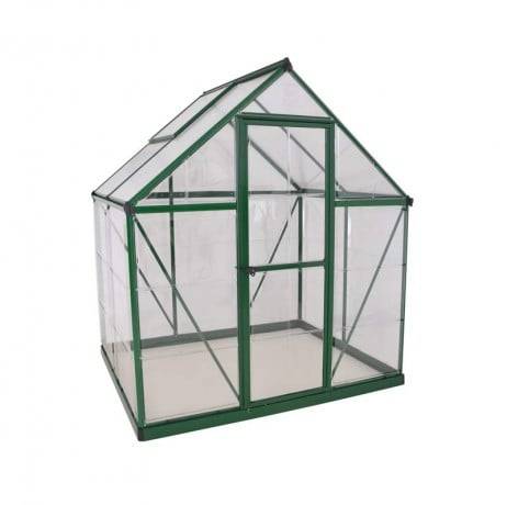 Canopia - Serre de jardin en polycarbonate Hybrid  2,33 m², Couleur Vert, Ancrage au sol Non - Image 4