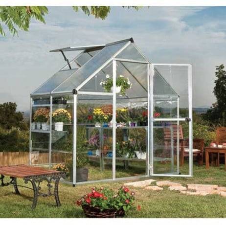 Canopia - Serre de jardin en polycarbonate Hybrid  2,33 m², Couleur Vert, Ancrage au sol Non - Image 1