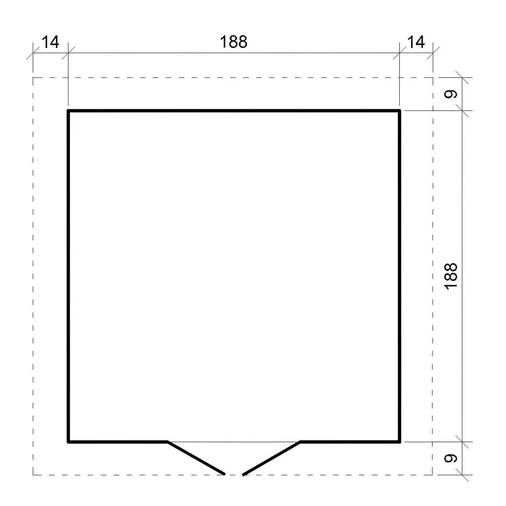Timbela - Abri de jardin en bois I216xL206xH218 cm / 3.53 m² porte verrouillable de haute qualité - Petit abri à outils, Local à vélos - Timbela M343F - Image 6