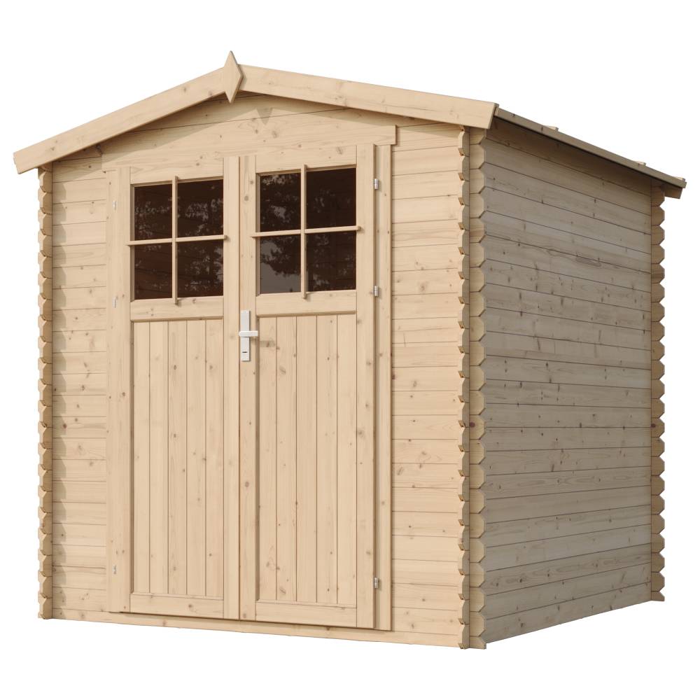 Timbela - Abri de jardin en bois I216xL206xH218 cm / 3.53 m² porte verrouillable de haute qualité - Petit abri à outils, Local à vélos - Timbela M343F - Image 4
