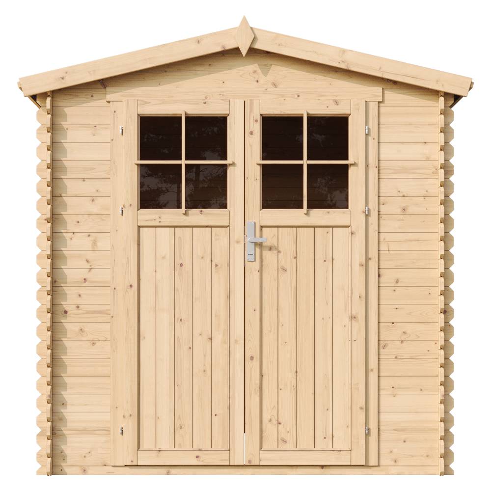 Timbela - Abri de jardin en bois I216xL206xH218 cm / 3.53 m² porte verrouillable de haute qualité - Petit abri à outils, Local à vélos - Timbela M343F - Image 3