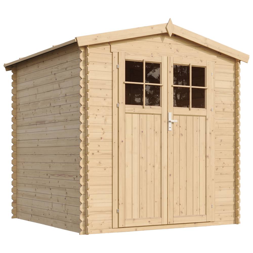 Timbela - Abri de jardin en bois I216xL206xH218 cm / 3.53 m² porte verrouillable de haute qualité - Petit abri à outils, Local à vélos - Timbela M343F - Image 2