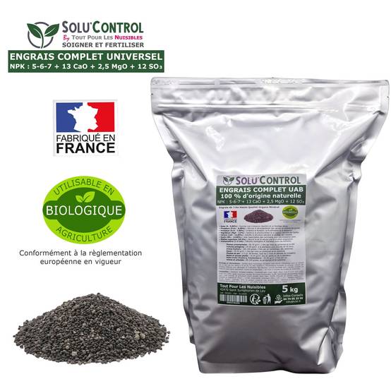SOLU’CONTROL - 5 kg d'ENGRAIS COMPLET universel et équilibré - SoluControl - UAB - Utilisable en Agriculture Biologique - Image 2