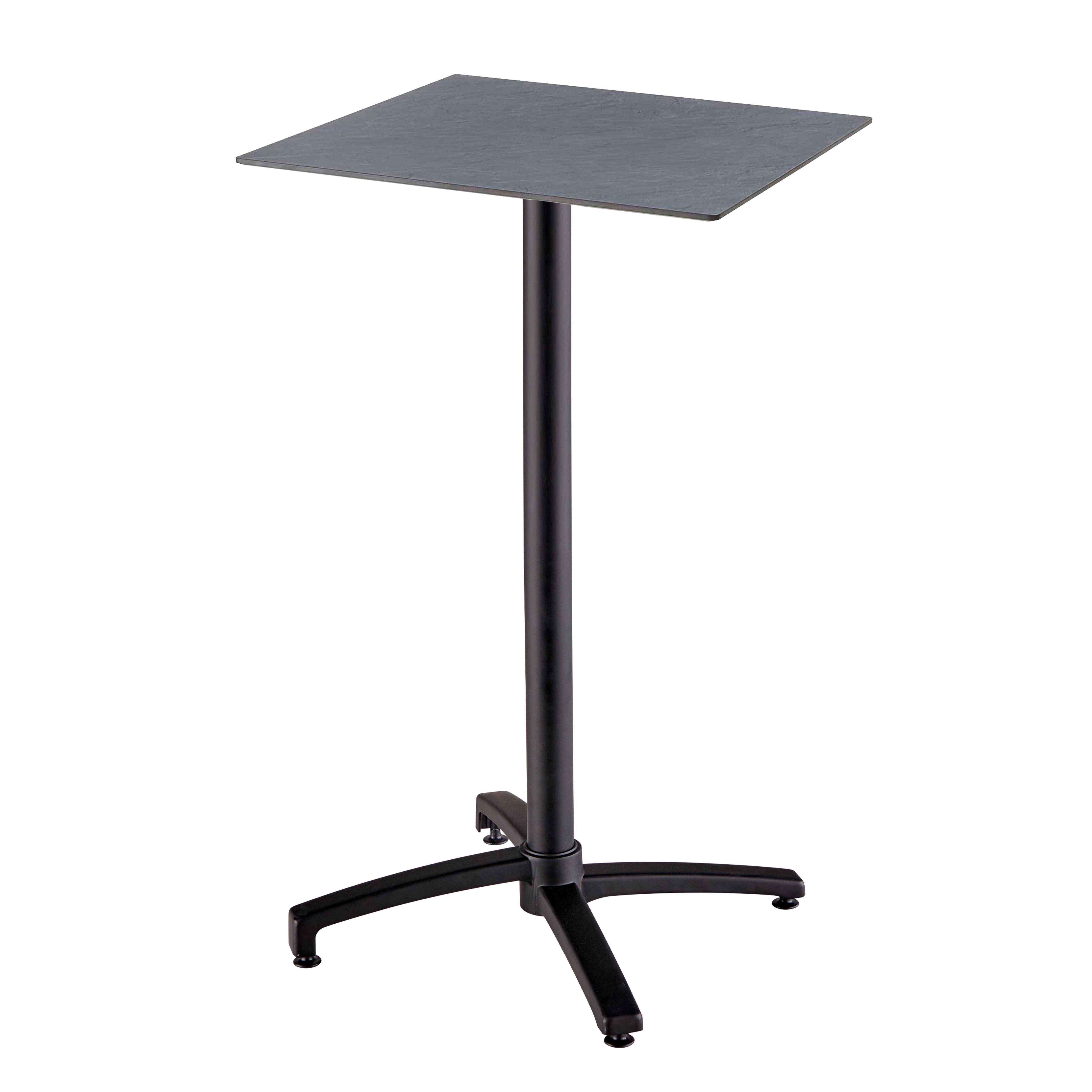Oviala - Ensemble table haute stratifié gris et 2 chaises hautes gris - Oviala - Image 2