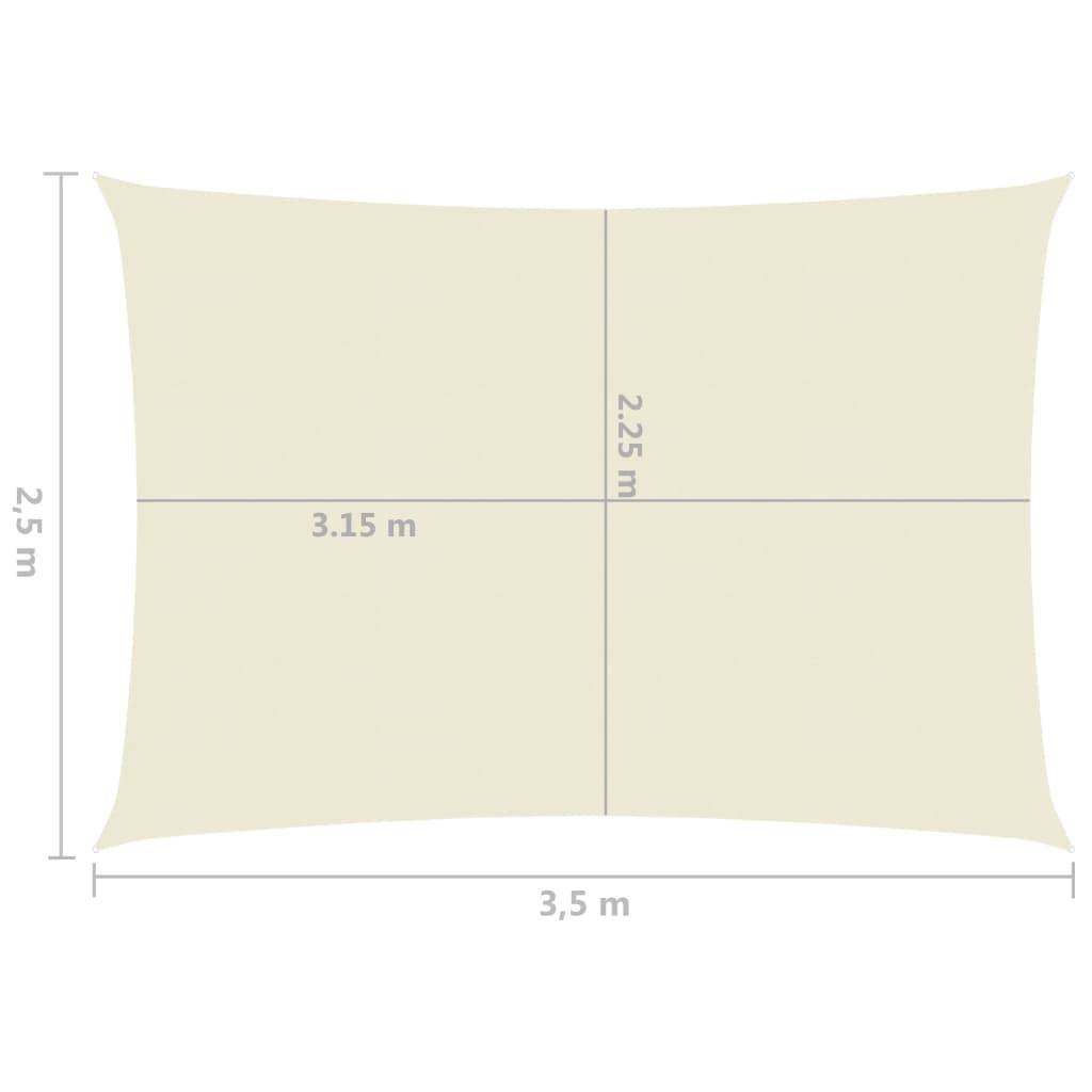 Helloshop26 - Voile d'ombrage 160 g/m² crème 2,5 x 3,5 m pehd - Image 6