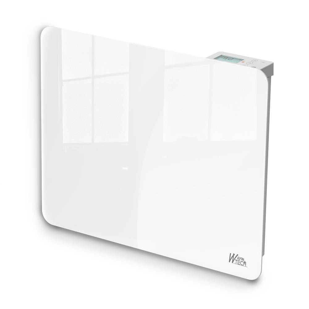 Radiateur inertie céramique avec façade en verre 1000 W - IP24 - NF - Fil pilote 6 ordres - Image 1