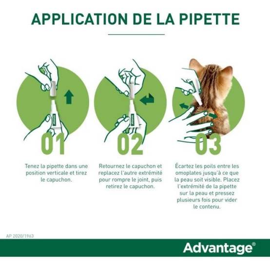 Advantage - ADVANTAGE Solution Antipuce Chat Lapin 1 a 4kg 4 pipettes - Image 2
