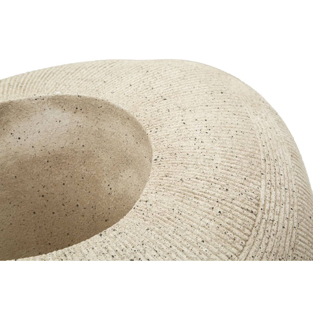 Paris Prix - Cache-Pot Effet Pierre "Stone" 78cm Gris - Image 4