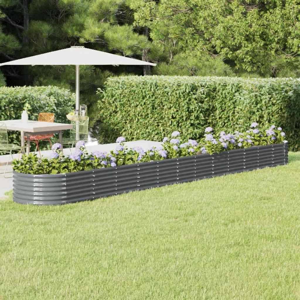 Carré potager ovale acier galvanisé jardin Anthracite 512x80x36 cm – ComfortXL Outdoor Living - Image 1