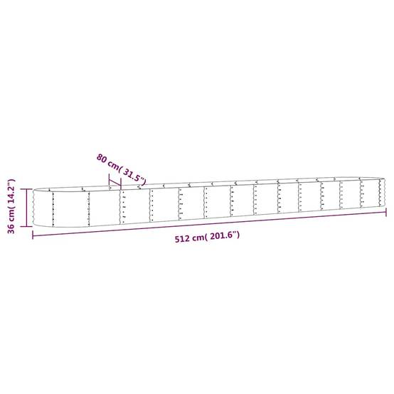 Carré potager ovale acier galvanisé jardin Anthracite 512x80x36 cm – ComfortXL Outdoor Living - Image 6