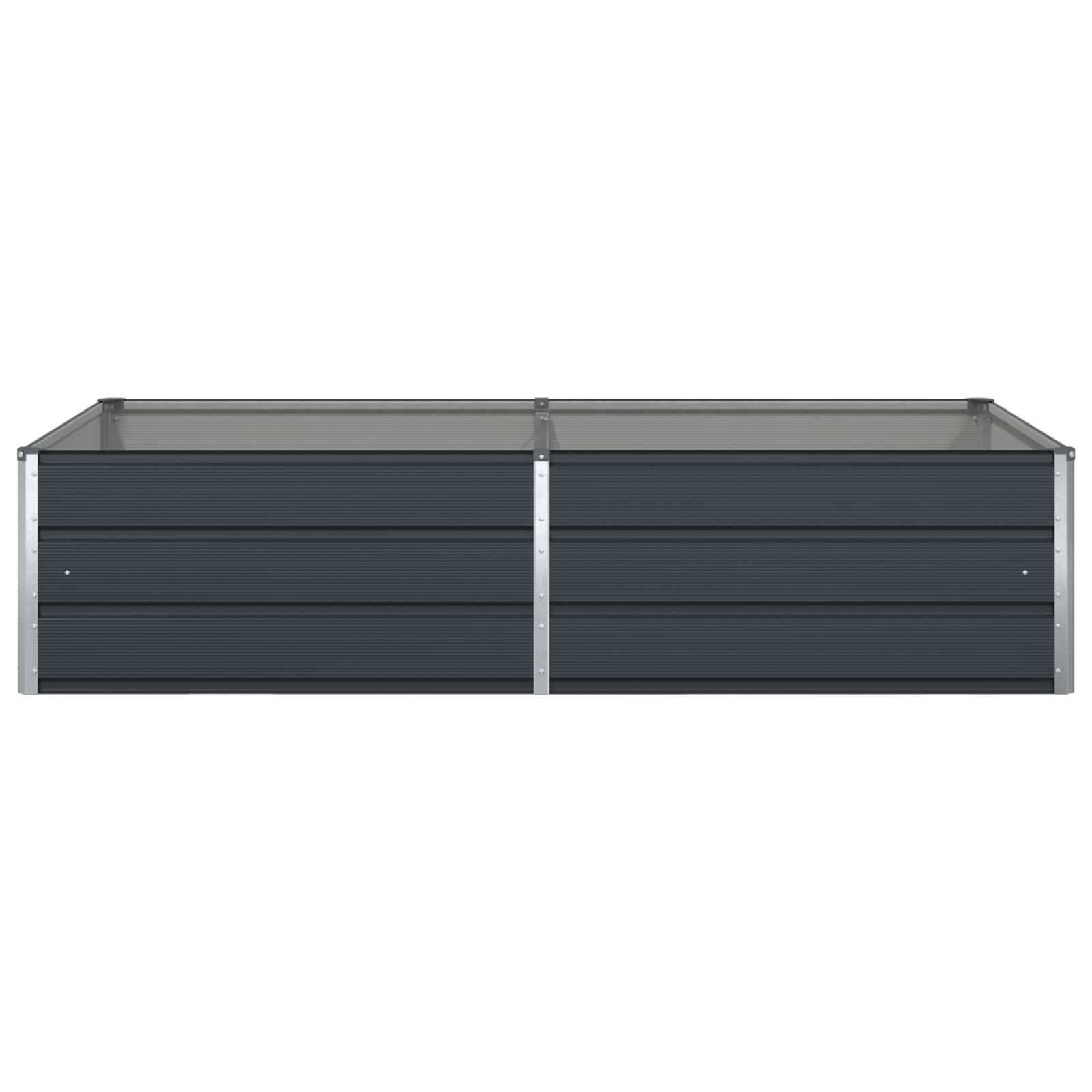 Jardinière acier galvanisé anthracite 195 x 100 x 45 cm - PANGIVO - Image 5