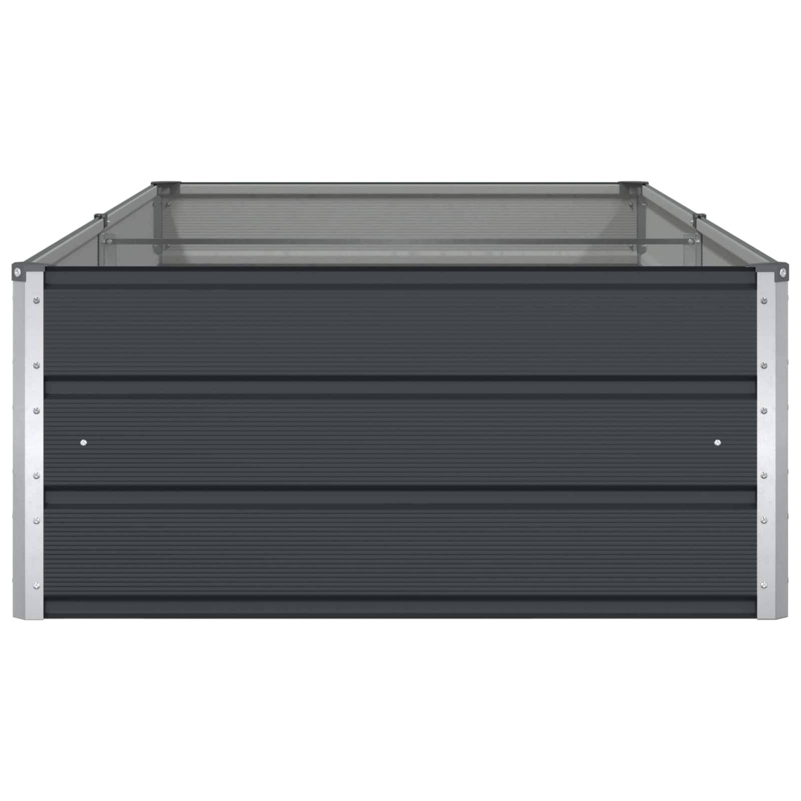 Jardinière acier galvanisé anthracite 195 x 100 x 45 cm - PANGIVO - Image 6