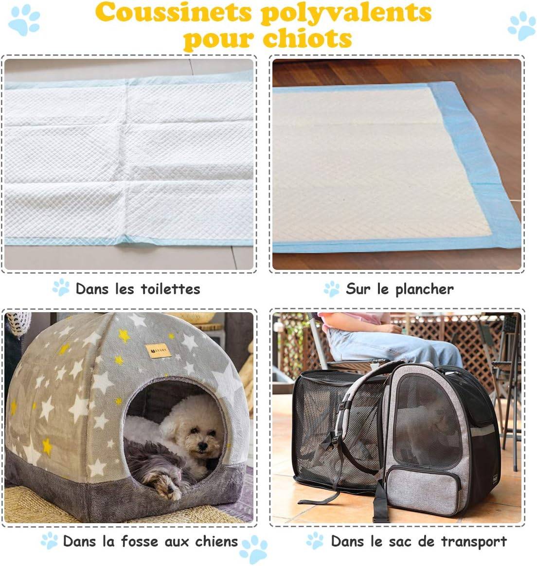 Costway - Lot de 300 Tapis Éducateurs pour Chiot, Alaise pour Chien Jetable à 5 Couches, 43 x 60 CM - Image 5