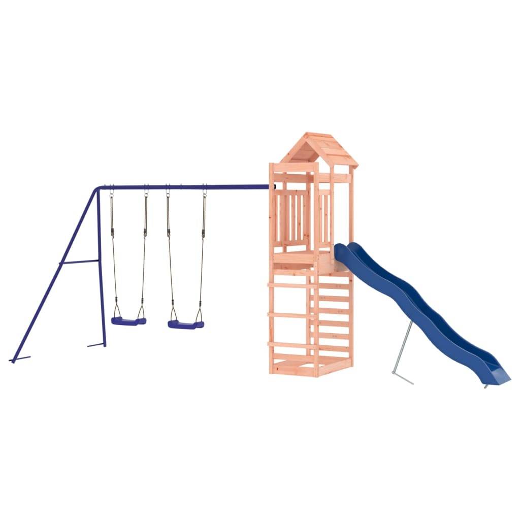 Helloshop26 - Aire de jeux d'extérieur balançoires toboggan portiques robuste jeux jardin 492 x 185 x 239 cm bois massif de douglas - Image 2