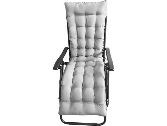 Habitat Et Jardin - Fauteuil De Jardin Relax Zéro Gravité Avec Coussin Matelassé "sintra" - Gris -habitat Et Jardin - Image 4
