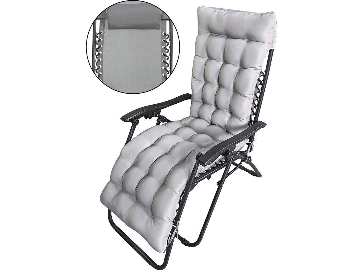Habitat Et Jardin - Fauteuil De Jardin Relax Zéro Gravité Avec Coussin Matelassé "sintra" - Gris -habitat Et Jardin - Image 1