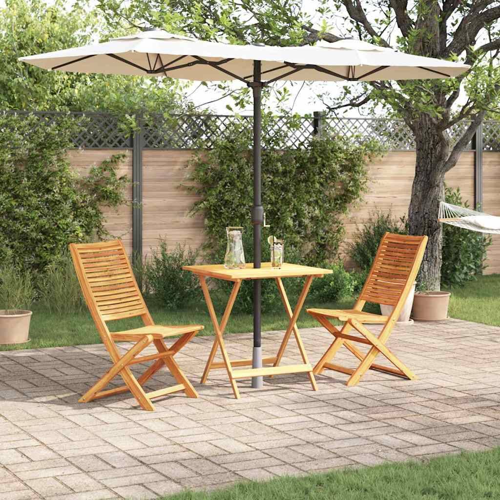 Vidaxl - Ensemble bistro pliant 3 pcs-Salons de jardin Marron Bois d'Acacia Massif 206267 - Image 1