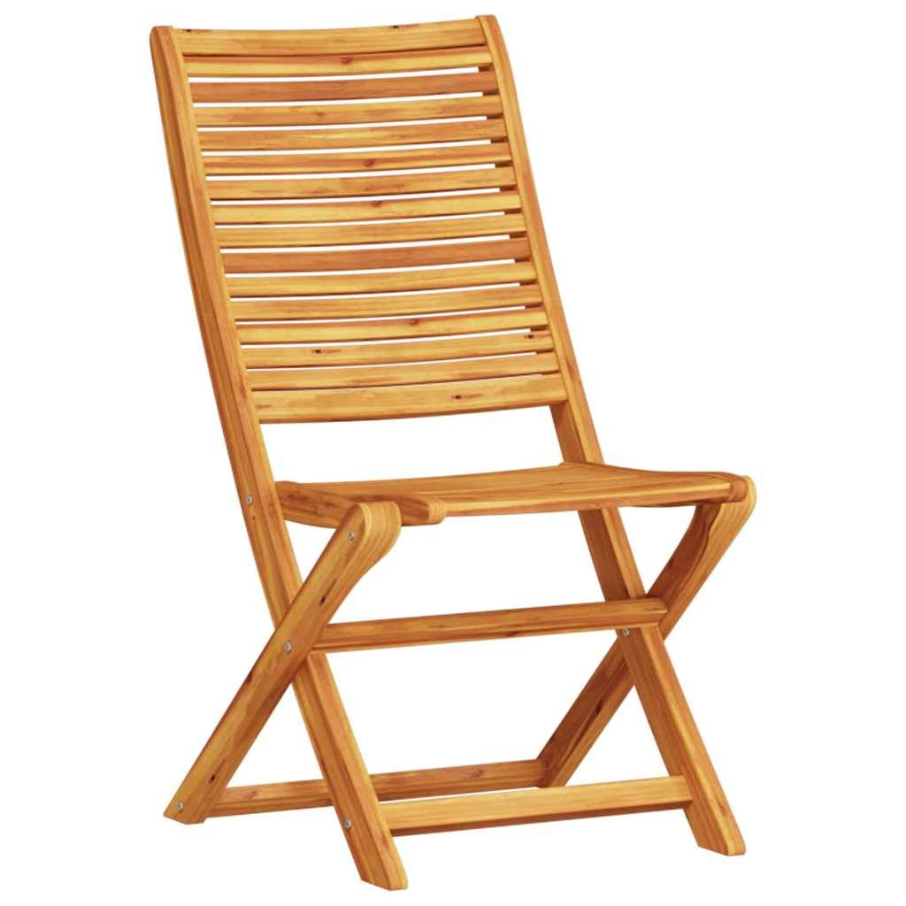 Vidaxl - Ensemble bistro pliant 3 pcs-Salons de jardin Marron Bois d'Acacia Massif 206267 - Image 5