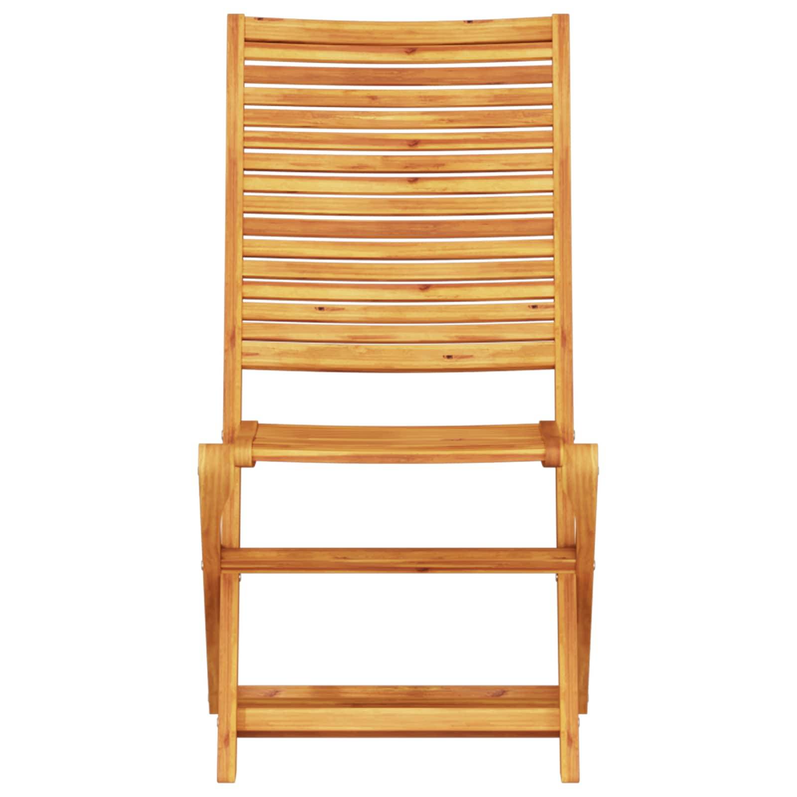 Vidaxl - Ensemble bistro pliant 3 pcs-Salons de jardin Marron Bois d'Acacia Massif 206267 - Image 9