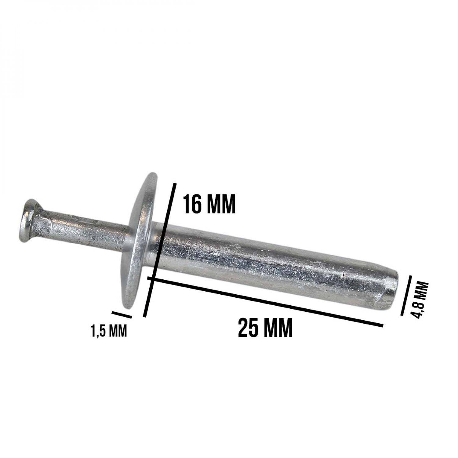 Linxor - Lot de 100 Rivets de fixation en inox 4.8 x 25 mm - Linxor - Image 3
