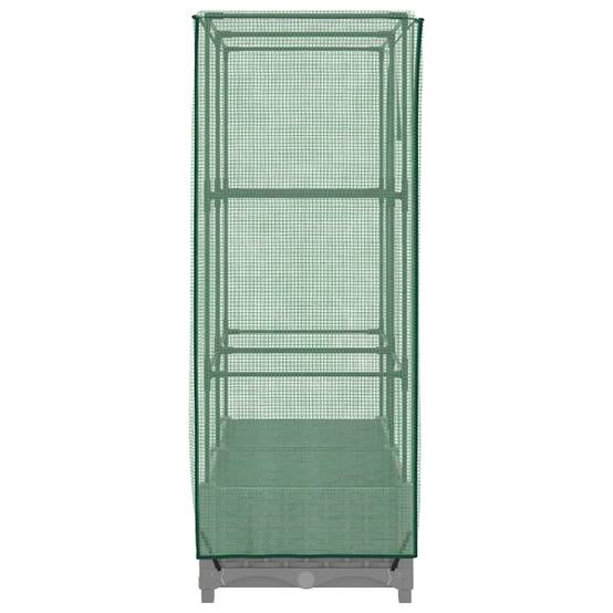 Bac Potager sur Pieds avec Housse de Serre, Imitation Rotin Gris Clair 80cm – ComfortXL Outdoor Living - Image 5