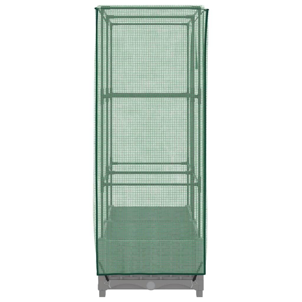 Bac Potager sur Pieds avec Housse de Serre, Imitation Rotin Gris Clair 80cm – ComfortXL Outdoor Living - Image 5