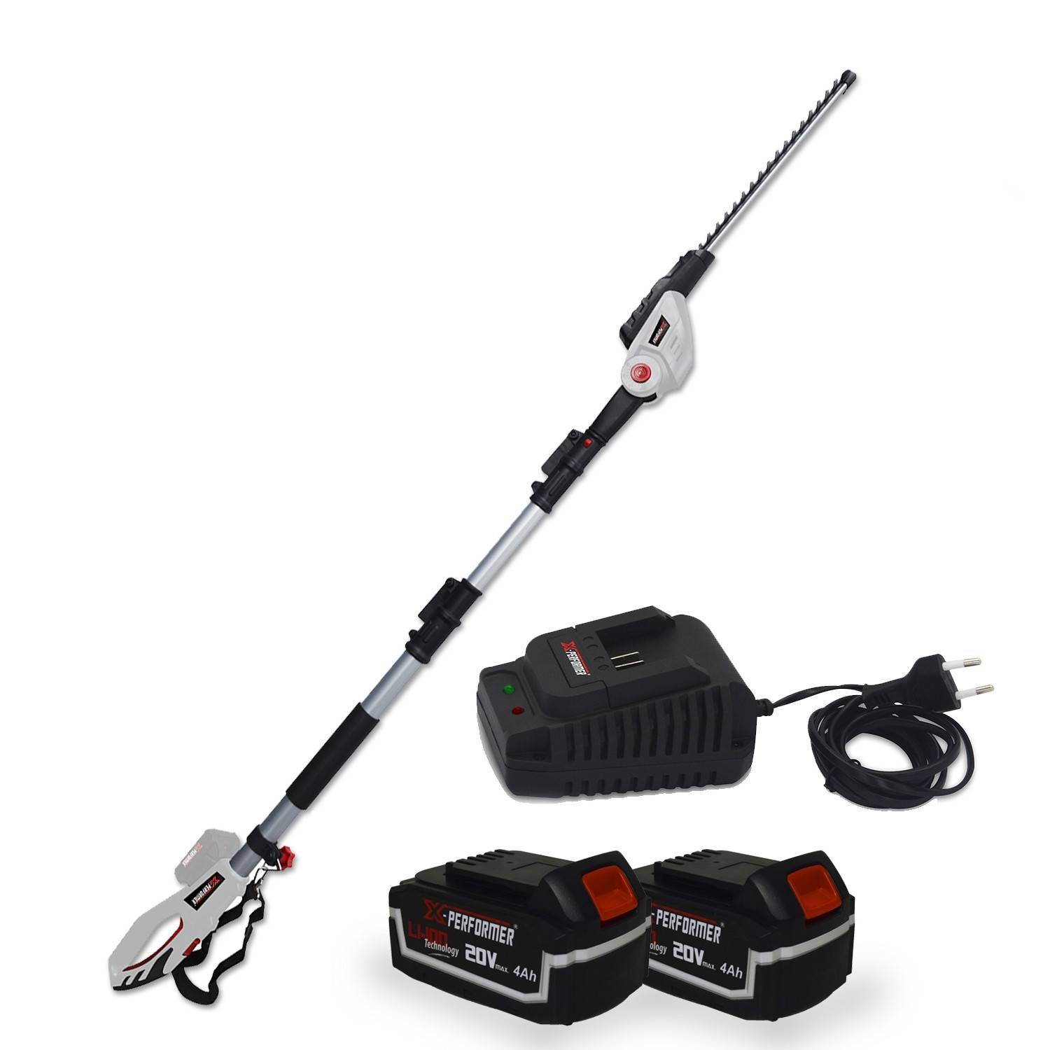 Scie à Ebrancher Taille Haies sur perche 20V Xperformer XP2PSTH20LI - Outil portatif 2 Batteries 4Ah et DOUBLE chargeur - Image 1