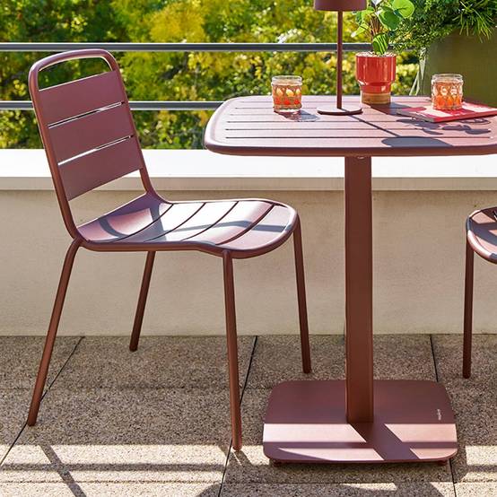 Hesperide - Chaise de jardin empilable Alegoria acajou Hespéride - Image 1