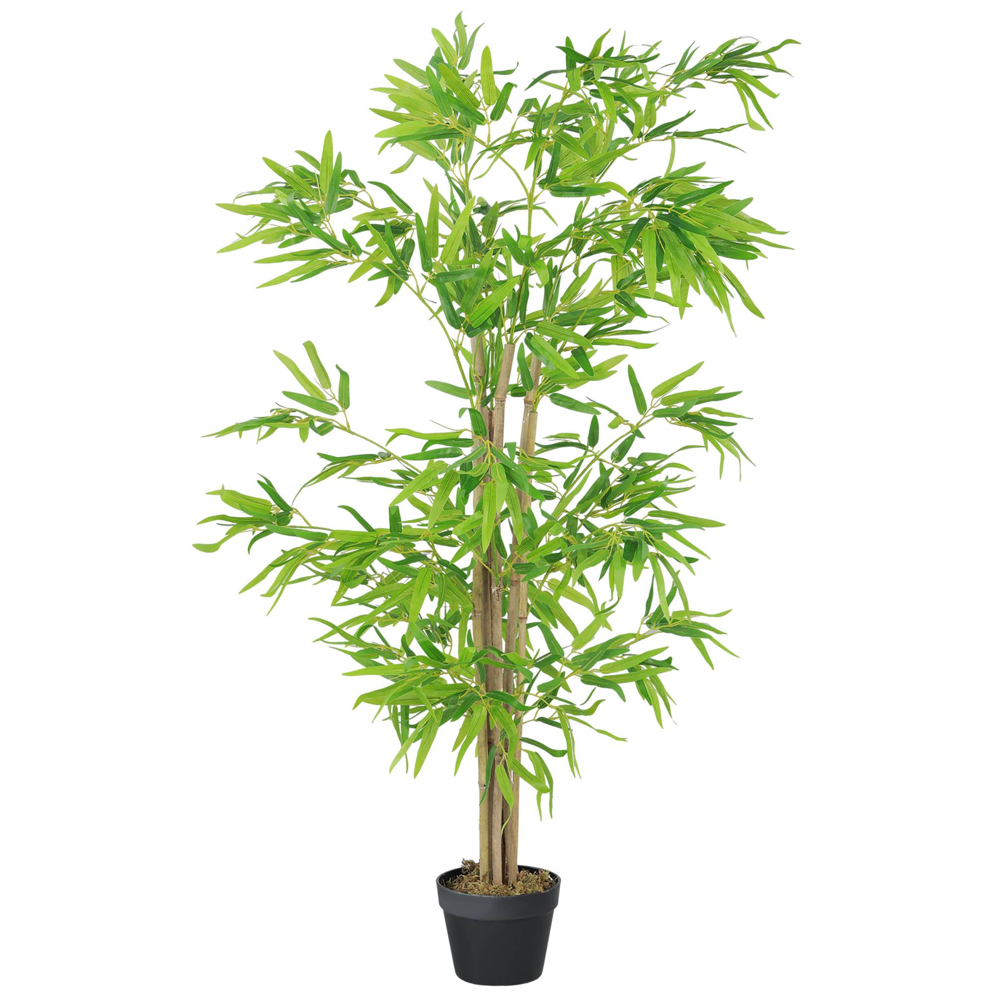 Sans Marque - Bambou artificiel, plante déco avec pot, arbre déco, 150 cm