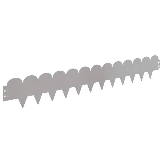Bordure pelouse acier séparation jardin aménagement parterres 20 pcs 103x15cm argenté - ComfortXL Outdoor Living - Image 6