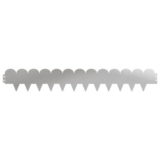 Bordure pelouse acier séparation jardin aménagement parterres 20 pcs 103x15cm argenté - ComfortXL Outdoor Living - Image 5