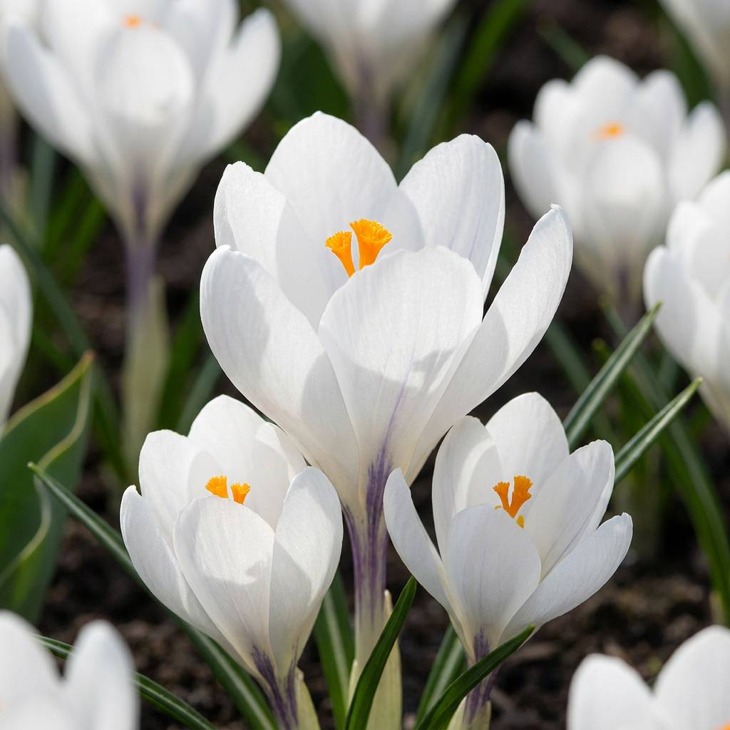 La Green Touch - Crocus blanc à grandes fleurs - 240 bulbes - Image 1