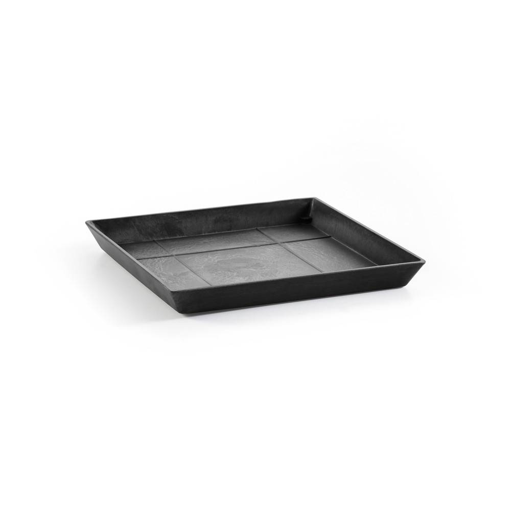 Ecopots - Soucoupe Square 40 Gris Foncé - 35,5 x 35,5 x H. 3,5 cm ECOPOTS