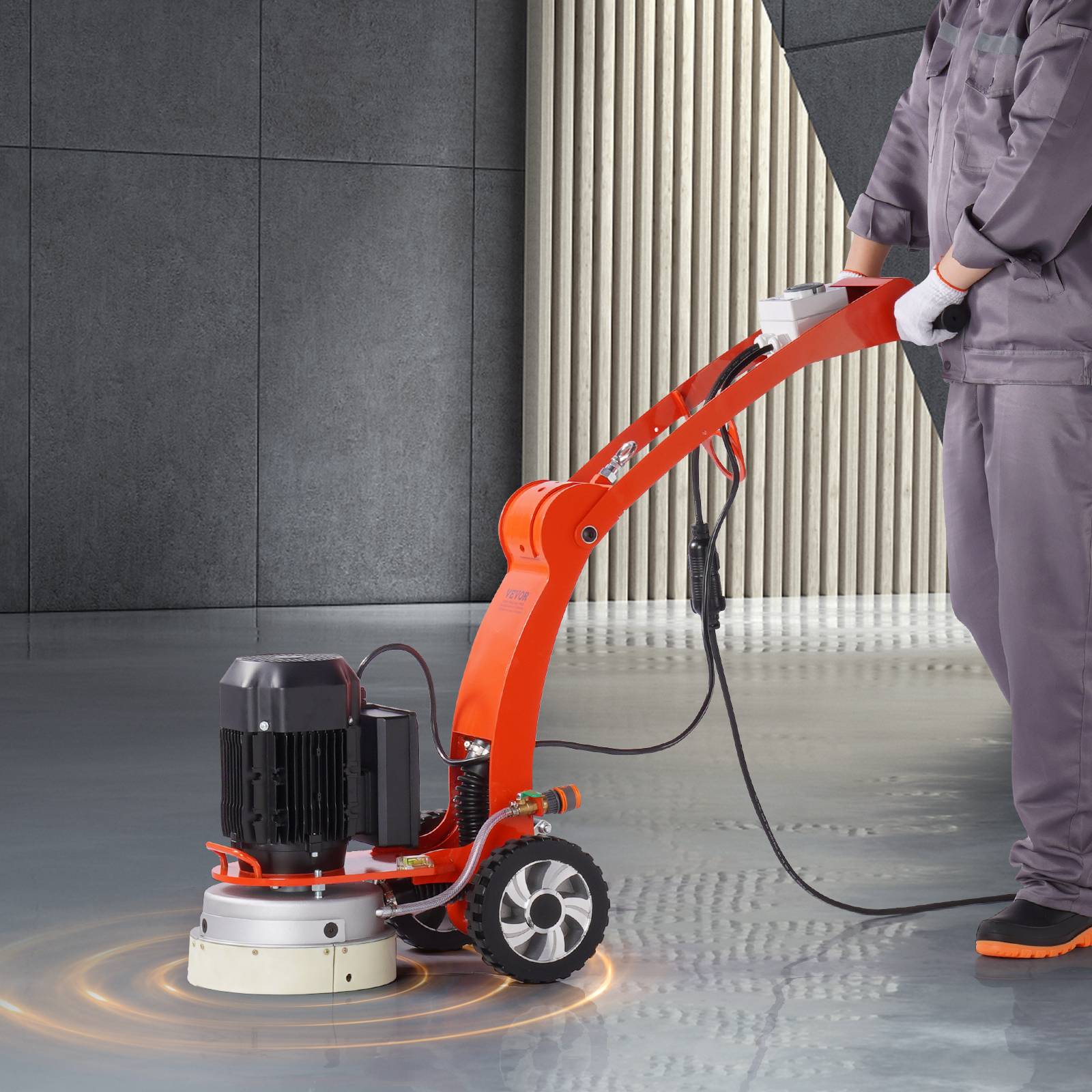 Vevor - VEVOR Ponceuse sol béton 2200W, disque 250 mm, 1430 tr/min, pour granit/marbre/pierre. - Image 8