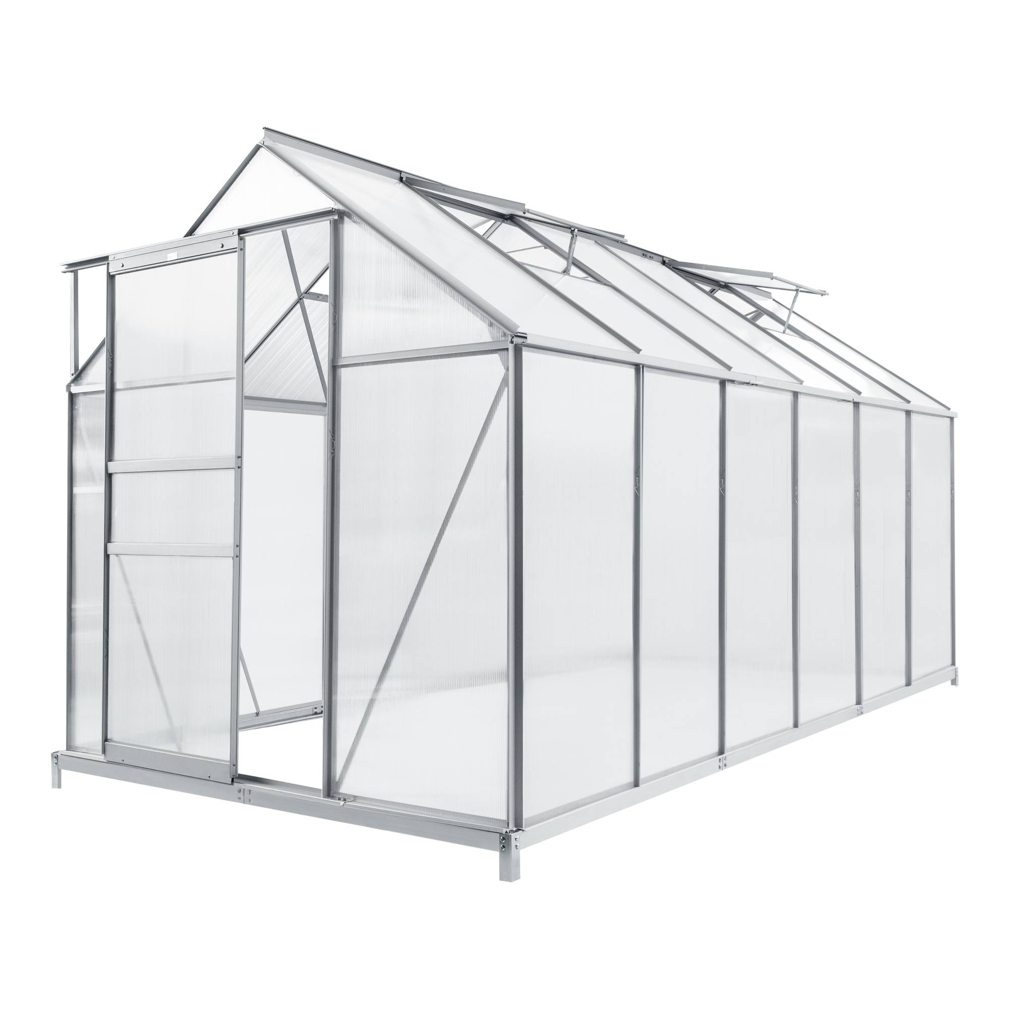 [en.casa] - Serre de jardin Oisterwijk à porte coulissante en polycarbonate 7,03 m² [en.casa] - Image 1