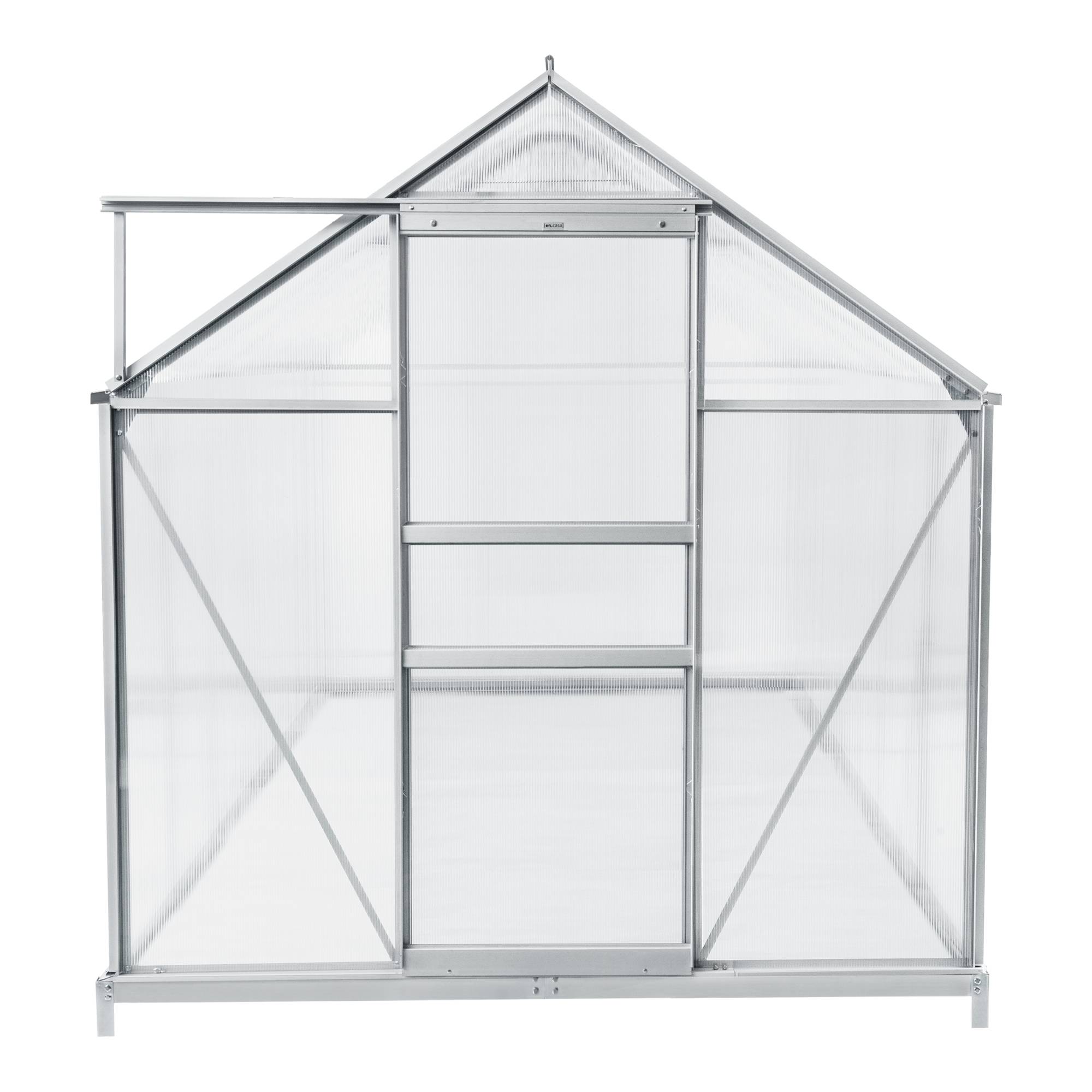 [en.casa] - Serre de jardin Oisterwijk à porte coulissante en polycarbonate 7,03 m² [en.casa] - Image 4