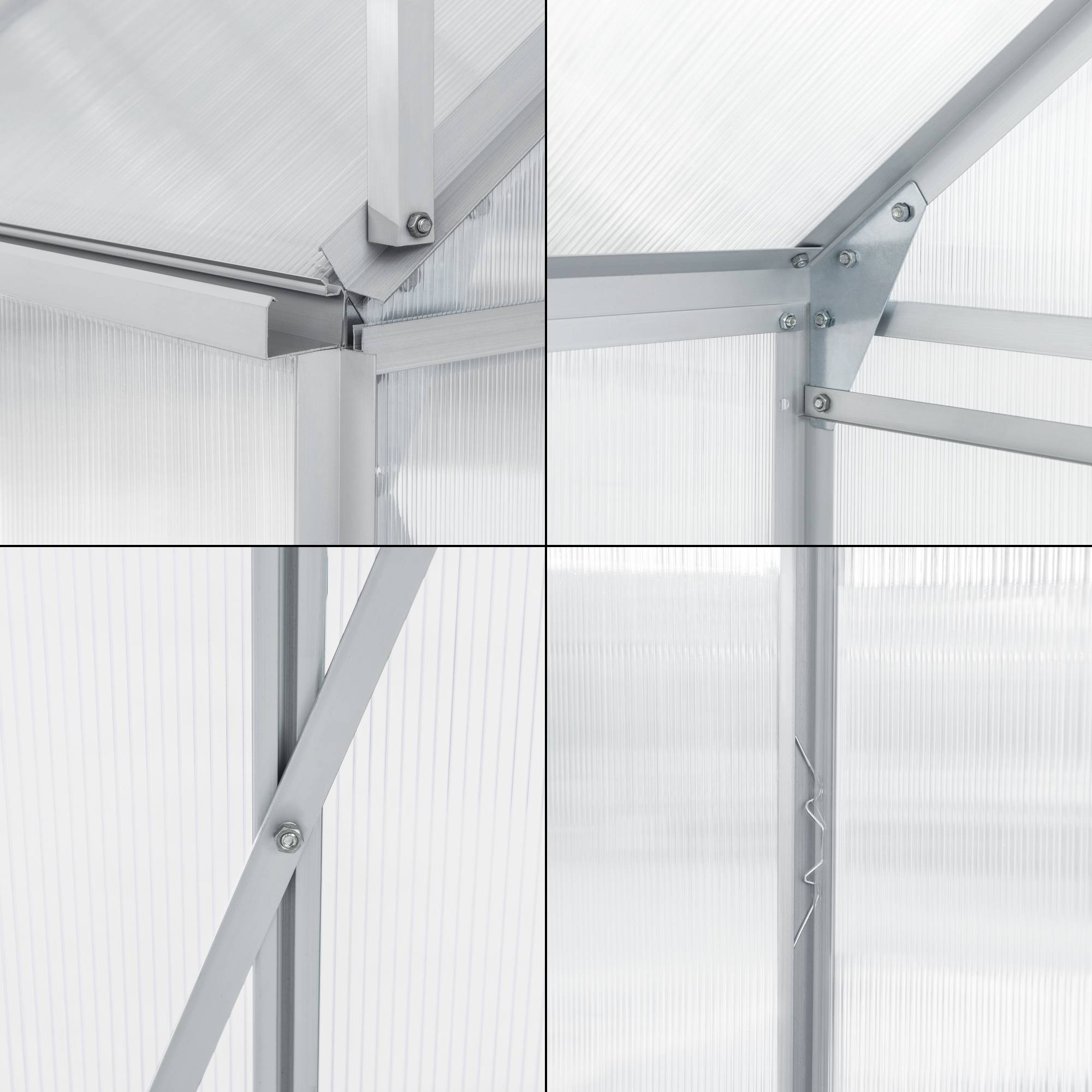 [en.casa] - Serre de jardin Oisterwijk à porte coulissante en polycarbonate 7,03 m² [en.casa] - Image 7