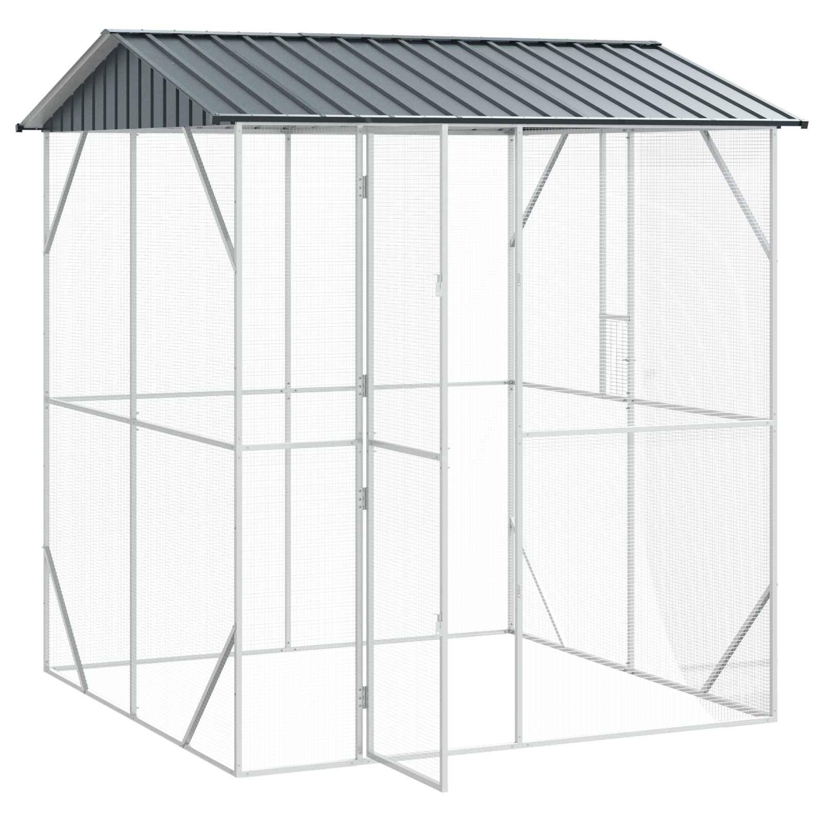 Volière Jardin Acier Galvanisé Esthétique 215x208cm Anthracite - ComfortXL Outdoor Living - Image 2