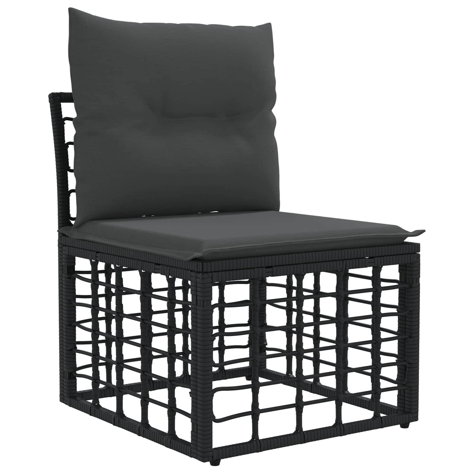 Vidaxl - Ensemble de canapés d'extérieur 4 place-Salons de jardin Noir Polyester 248627 - Image 4