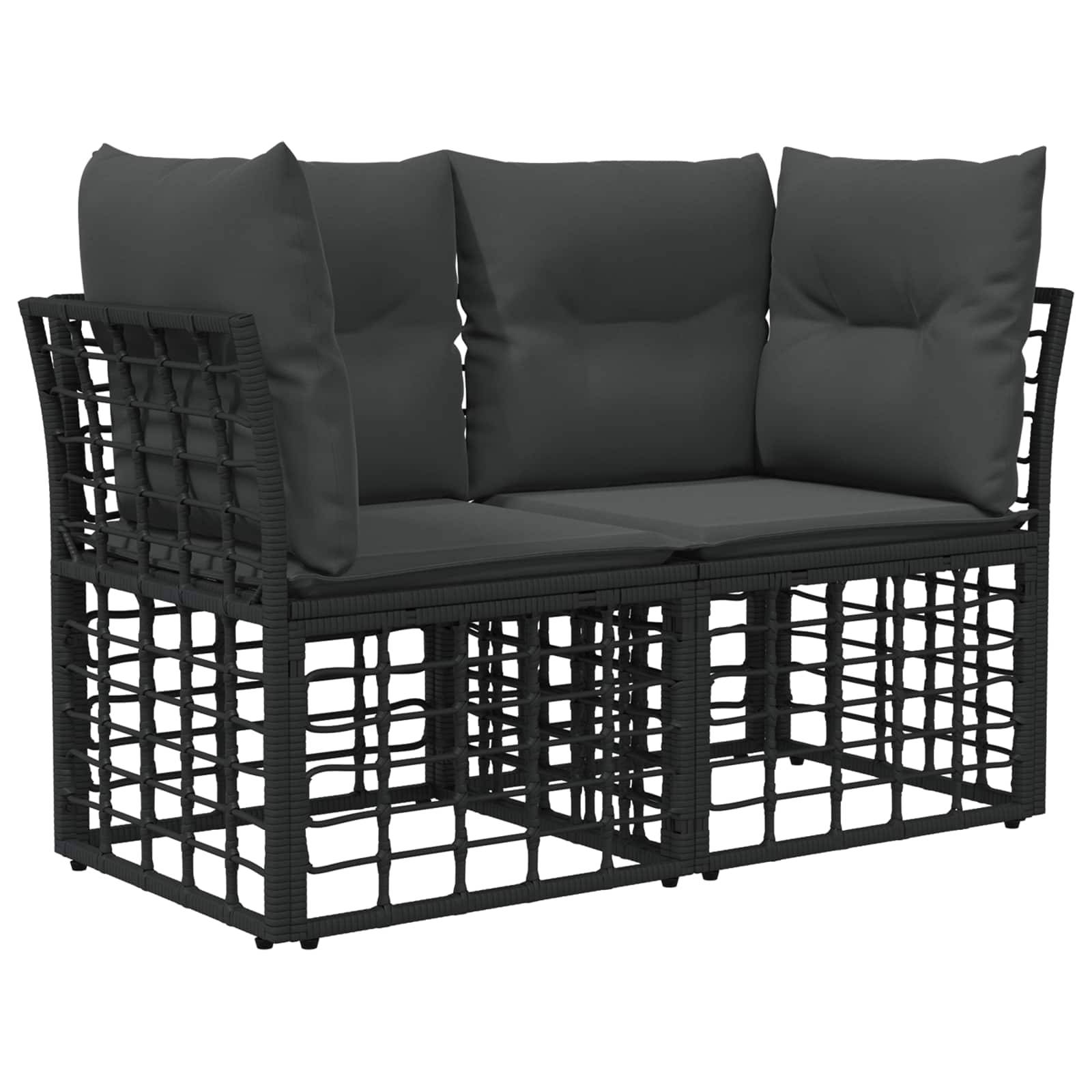Vidaxl - Ensemble de canapés d'extérieur 4 place-Salons de jardin Noir Polyester 248627 - Image 3