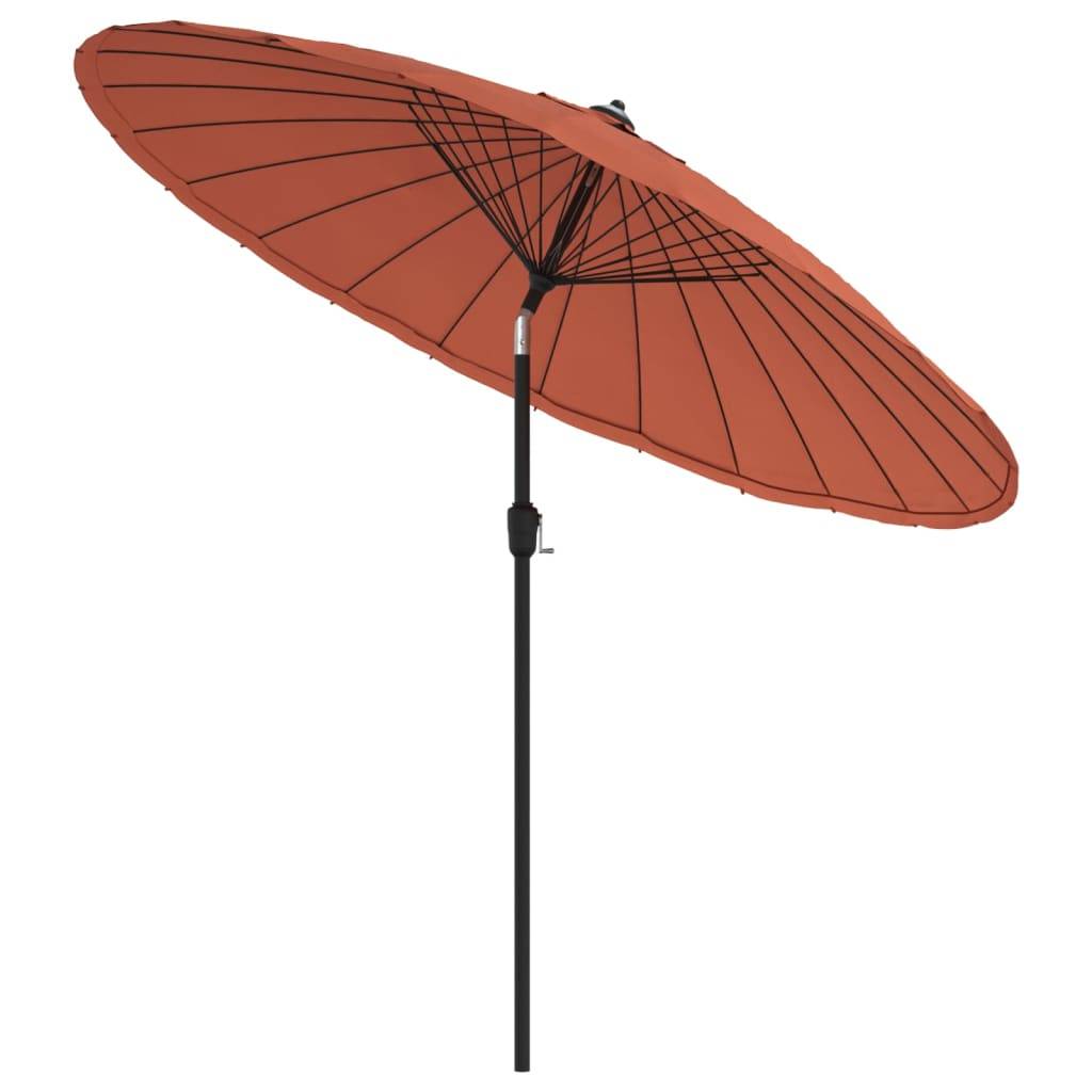Helloshop26 - Parasol d'extérieur et mât avec aluminium 270 cm terre cuite - Image 2