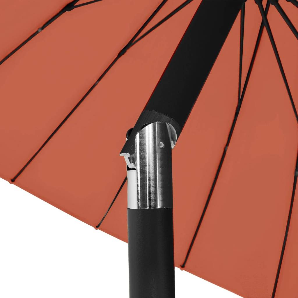 Helloshop26 - Parasol d'extérieur et mât avec aluminium 270 cm terre cuite - Image 5