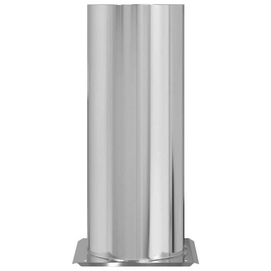 Extension de Conduit de Cheminée Acier Inox pour Jardin et Terrasse 31x31x50 cm Argenté - ComfortXL Outdoor Living - Image 3