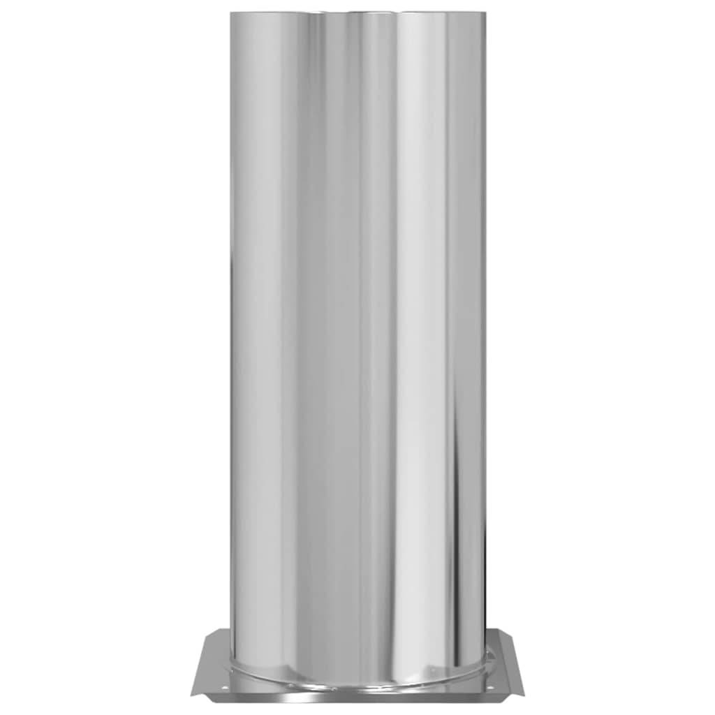 Extension de Conduit de Cheminée Acier Inox pour Jardin et Terrasse 31x31x50 cm Argenté - ComfortXL Outdoor Living - Image 3