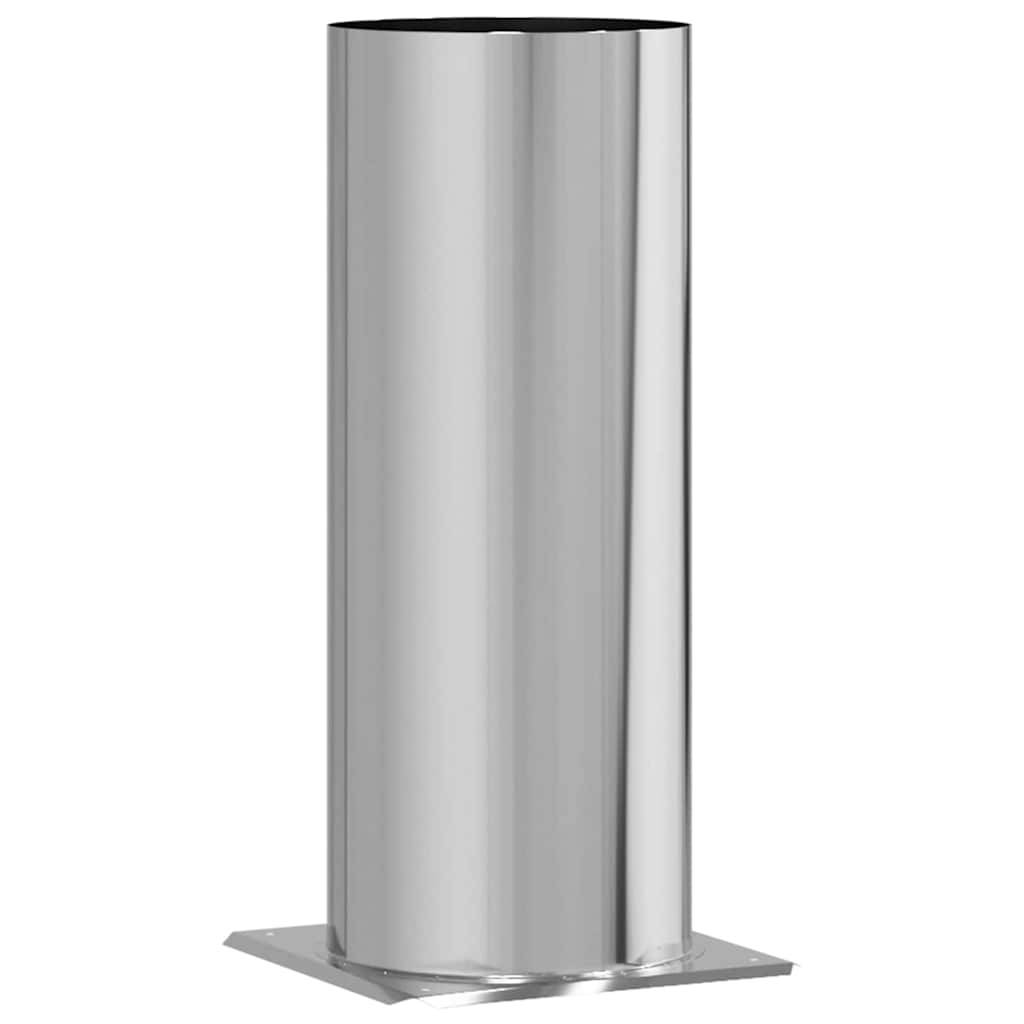 Extension de Conduit de Cheminée Acier Inox pour Jardin et Terrasse 31x31x50 cm Argenté - ComfortXL Outdoor Living - Image 2