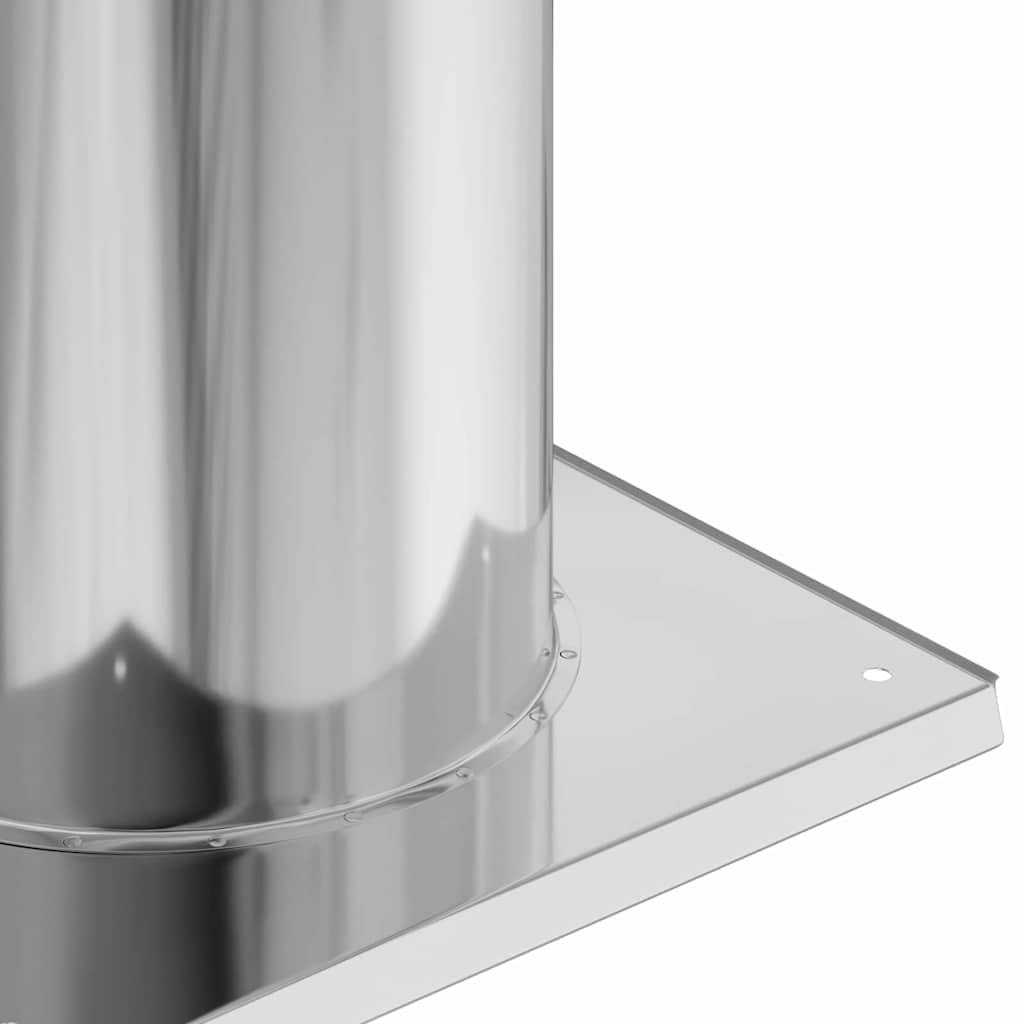 Extension de Conduit de Cheminée Acier Inox pour Jardin et Terrasse 31x31x50 cm Argenté - ComfortXL Outdoor Living - Image 4