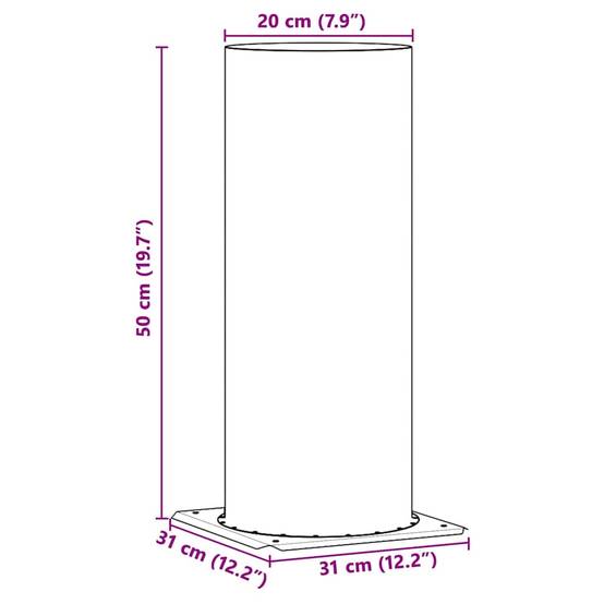 Extension de Conduit de Cheminée Acier Inox pour Jardin et Terrasse 31x31x50 cm Argenté - ComfortXL Outdoor Living - Image 6