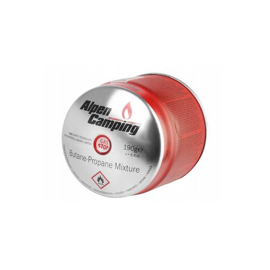 Pack de 12 Cartouches de gaz 190g Perçable Butane Propane Sécurité stop-gaz ALPENTECH - Image 2