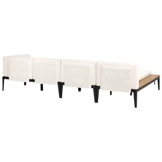 Canapé d'angle en bois avec table basse - Image 4